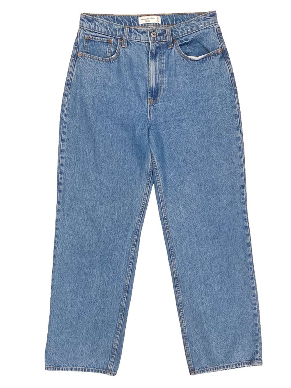 Abercrombie & Fitch The Loose High Rise 28 6R Medium Wash Y2K Relaxed Drape Fit